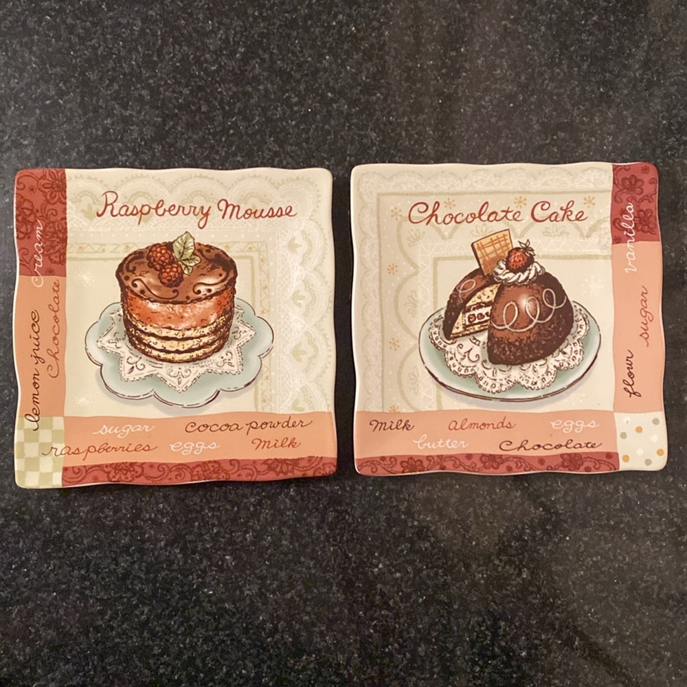 222 Fifth Chocolate Decadence Side Plates